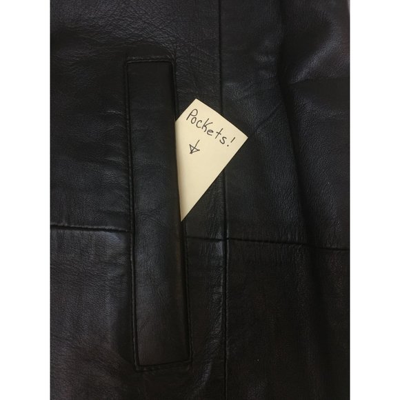 Women's Excelled Black Leather Jacket Size S - Picture 4 of 14